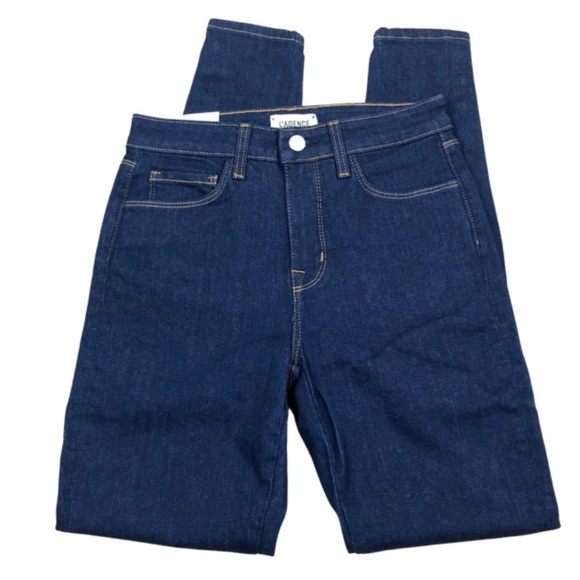 NWT L'AGENCE‎ Piper High Rise Skinny Jeans Button Ankle Dark Wash Denim Size 25 - Picture 6 of 16